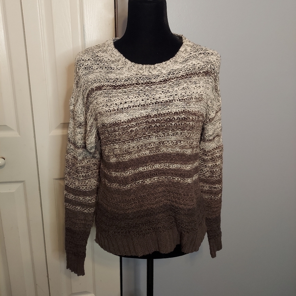 O'Neill Brown and White Sweater Size Extra Small Oversize